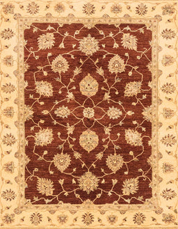 Abstract Yellow Orange Oriental Rug, abs4078