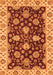 Machine Washable Oriental Orange Traditional Area Rugs, wshabs4079org