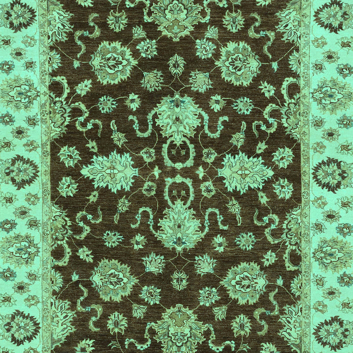 Machine Washable Oriental Turquoise Traditional Area Rugs, wshabs4079turq