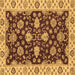 Square Machine Washable Oriental Brown Traditional Rug, wshabs4079brn