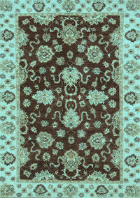 Oriental Light Blue Traditional Rug, abs4079lblu