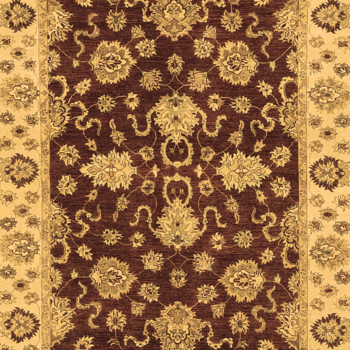 Machine Washable Oriental Brown Traditional Rug, wshabs4079brn