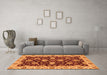 Machine Washable Oriental Orange Traditional Area Rugs in a Living Room, wshabs4079org