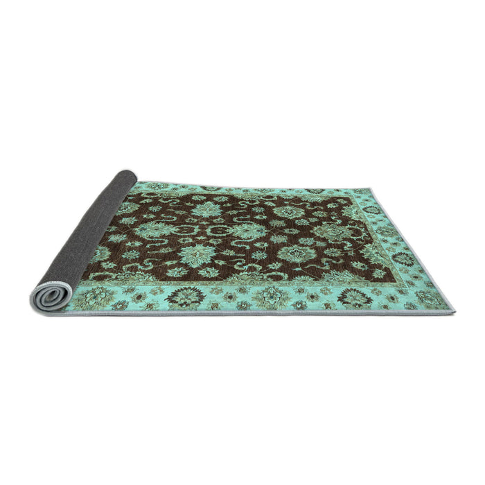Sideview of Oriental Light Blue Traditional Rug, abs4079lblu