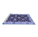 Sideview of Machine Washable Oriental Blue Traditional Rug, wshabs4079blu