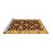 Sideview of Machine Washable Oriental Brown Traditional Rug, wshabs4079brn