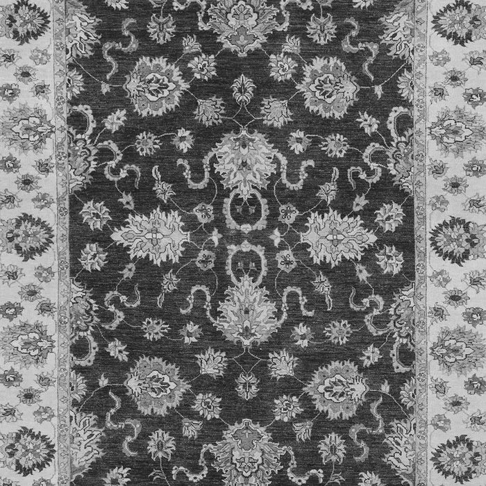 Machine Washable Oriental Gray Traditional Rug, wshabs4079gry