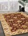 Machine Washable Abstract Orange Rug in a Family Room, wshabs4079