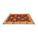 Sideview of Machine Washable Oriental Orange Traditional Area Rugs, wshabs4079org