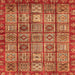 Square Abstract Orange Modern Rug, abs407org