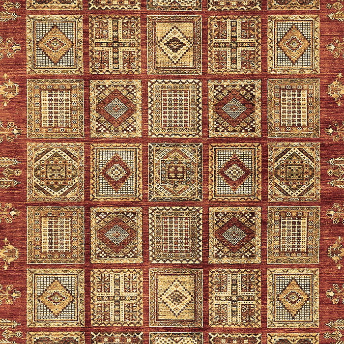 Machine Washable Abstract Brown Modern Rug, wshabs407brn