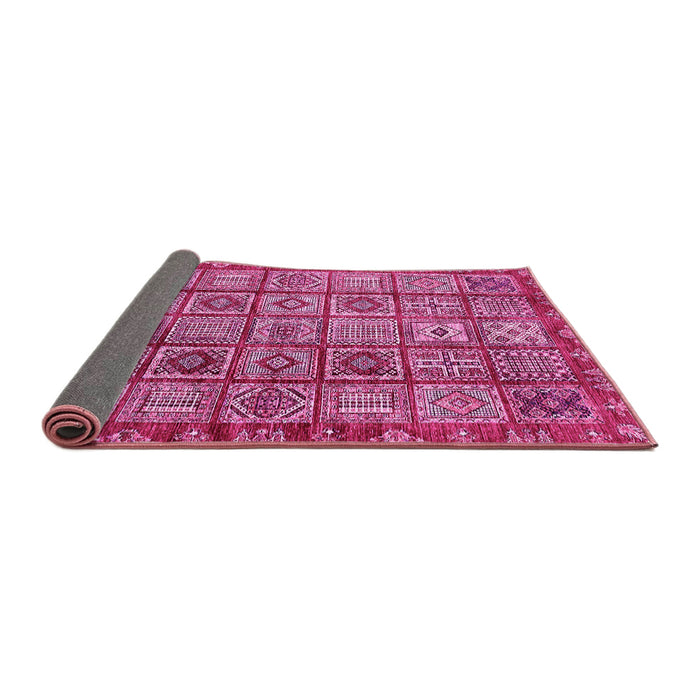 Sideview of Abstract Pink Modern Rug, abs407pnk
