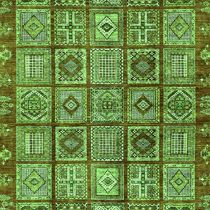 Machine Washable Abstract Green Modern Area Rugs, wshabs407grn