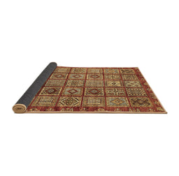 Sideview of Abstract Brown Modern Rug, abs407brn
