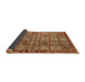 Sideview of Abstract Brown Modern Rug, abs407brn