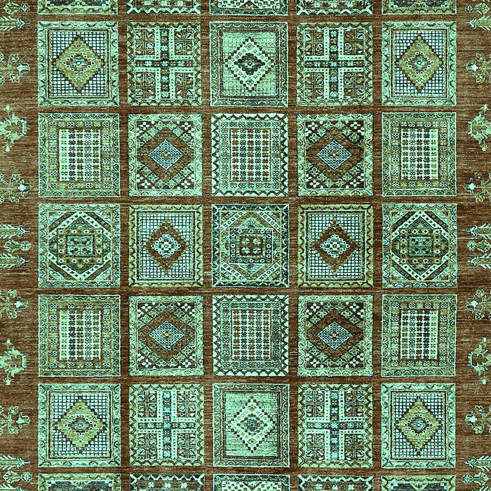 Machine Washable Abstract Turquoise Modern Area Rugs, wshabs407turq