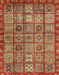 Abstract Red Modern Rug, abs407