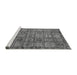 Sideview of Machine Washable Abstract Gray Modern Rug, wshabs407gry