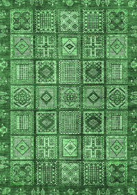 Abstract Emerald Green Modern Rug, abs407emgrn