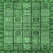 Square Abstract Emerald Green Modern Rug, abs407emgrn