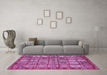 Machine Washable Abstract Purple Modern Area Rugs in a Living Room, wshabs407pur