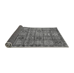 Sideview of Abstract Gray Modern Rug, abs407gry