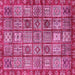 Square Abstract Pink Modern Rug, abs407pnk