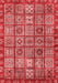 Abstract Red Modern Area Rugs