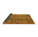 Sideview of Abstract Yellow Modern Rug, abs407yw