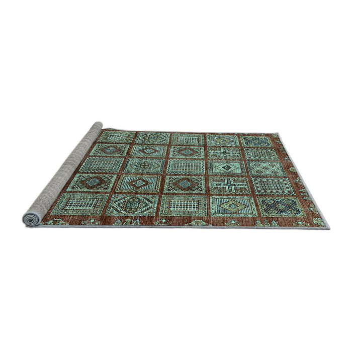 Sideview of Machine Washable Abstract Light Blue Modern Rug, wshabs407lblu