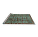 Sideview of Machine Washable Abstract Light Blue Modern Rug, wshabs407lblu