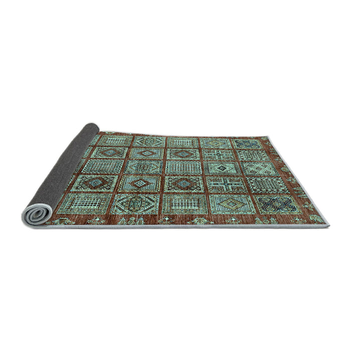 Sideview of Abstract Light Blue Modern Rug, abs407lblu