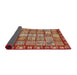 Sideview of Abstract Red Modern Rug, abs408