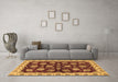 Machine Washable Oriental Brown Traditional Rug in a Living Room,, wshabs4080brn