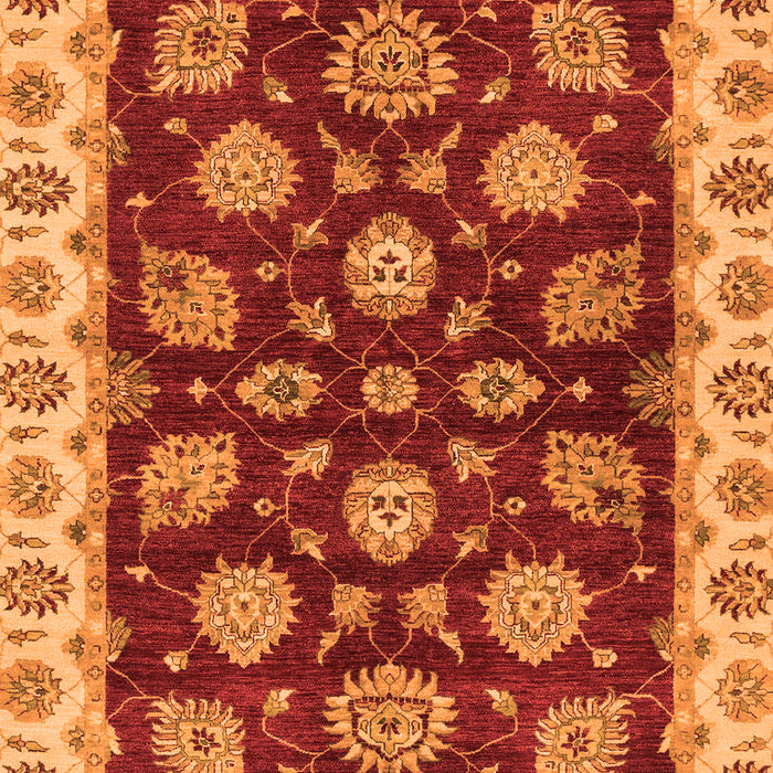 Machine Washable Oriental Orange Traditional Area Rugs, wshabs4080org