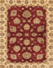 Machine Washable Abstract Orange Rug, wshabs4080