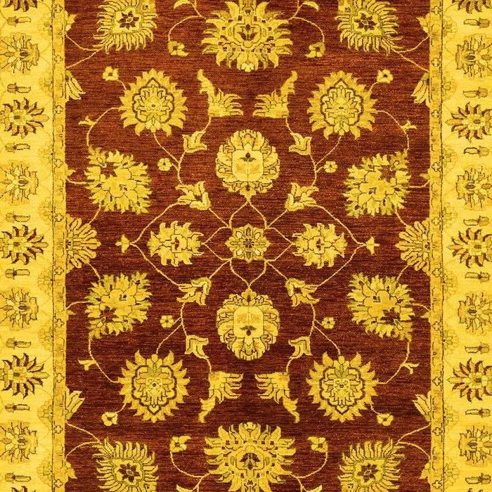 Oriental Yellow Traditional Rug, abs4081yw
