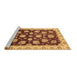 Sideview of Machine Washable Oriental Brown Traditional Rug, wshabs4081brn