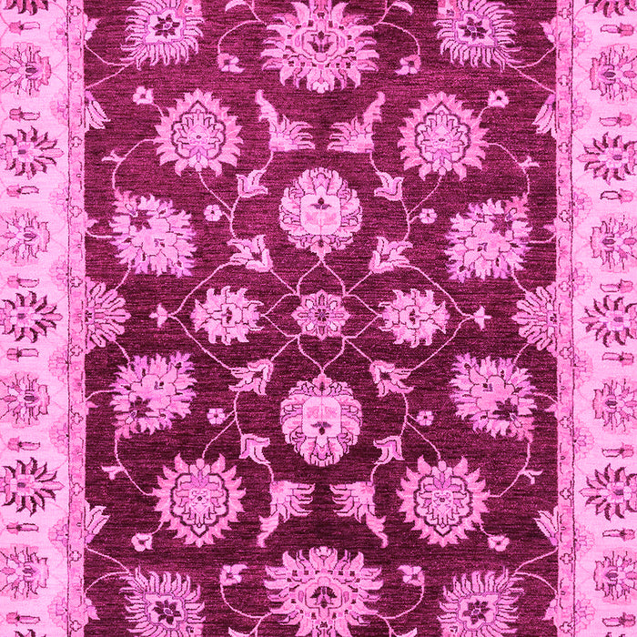 Machine Washable Oriental Pink Traditional Rug, wshabs4081pnk