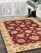 Abstract Red Oriental Rug in Family Room, abs4081