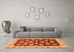 Machine Washable Oriental Orange Traditional Area Rugs in a Living Room, wshabs4081org