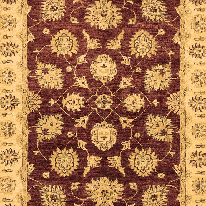 Machine Washable Oriental Brown Traditional Rug, wshabs4081brn