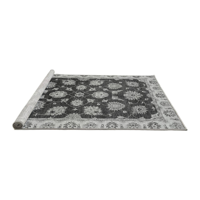 Sideview of Machine Washable Oriental Gray Traditional Rug, wshabs4081gry