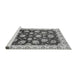 Sideview of Machine Washable Oriental Gray Traditional Rug, wshabs4081gry