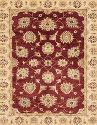 Machine Washable Abstract Red Rug, wshabs4081