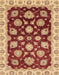 Machine Washable Abstract Red Rug, wshabs4081