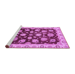 Sideview of Machine Washable Oriental Purple Traditional Area Rugs, wshabs4081pur