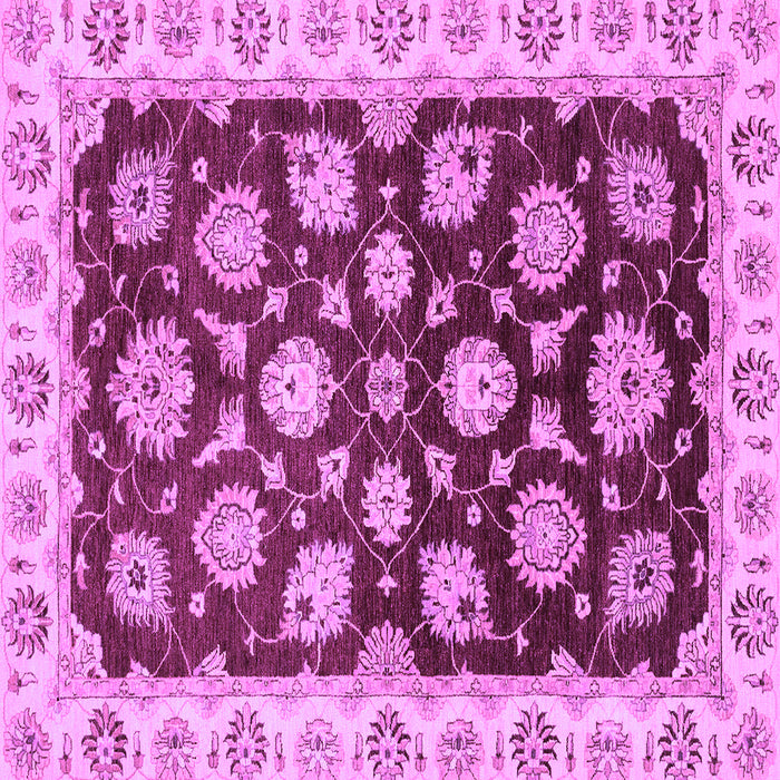 Square Machine Washable Oriental Purple Traditional Area Rugs, wshabs4081pur