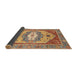 Sideview of Abstract Chestnut Red Modern Rug, abs4082