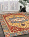 Machine Washable Abstract Chestnut Red Rug in a Family Room, wshabs4082